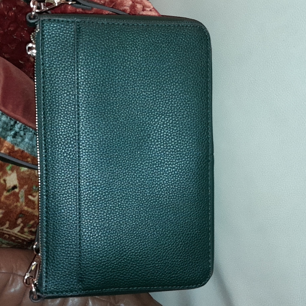 🌺ANNE KLEIN HUNTER GREEN Crossbody with REMOVABLE SMALLER PURSE - Picture 2 of 13